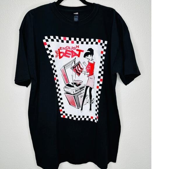 The English Beat Black Short Sleeve Black White Red Graphic Tee XL - Picture 4 of 13